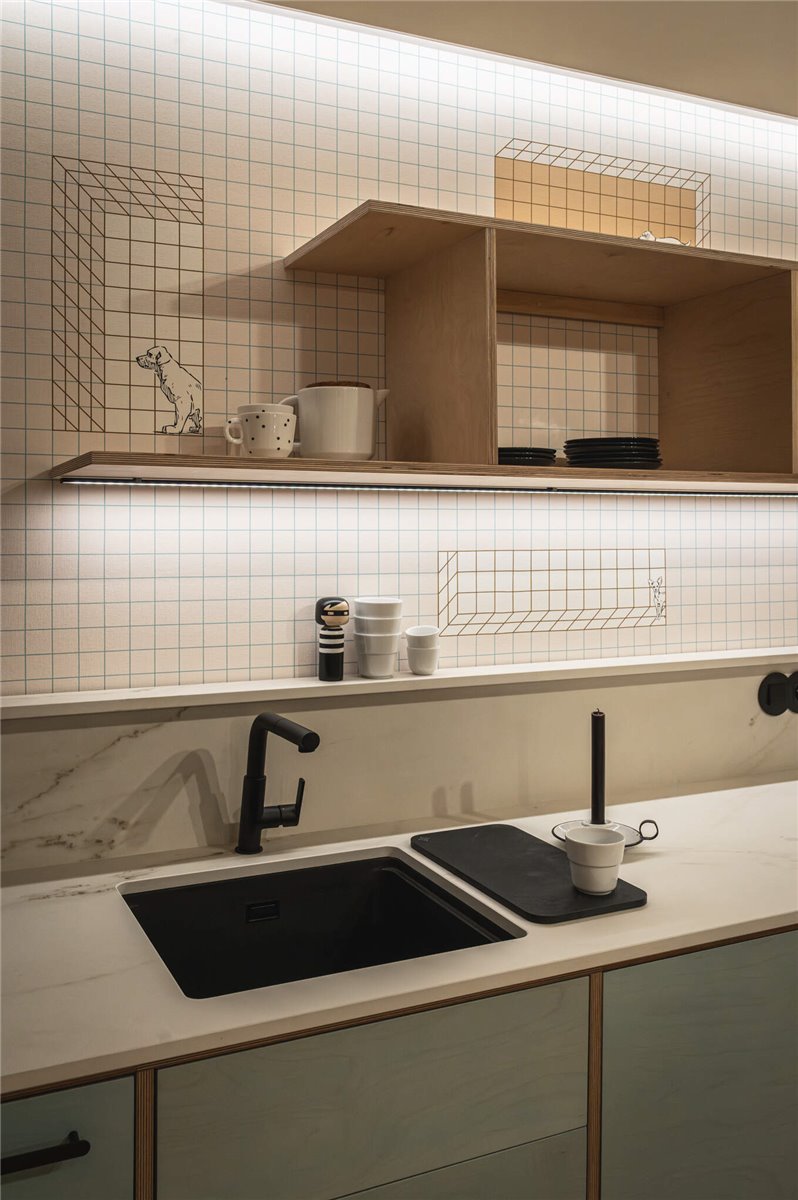 Deante Momi Granitspülbecken, 1-Becken Nero