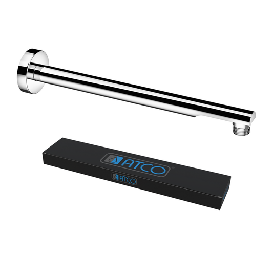 ATCO Brausearm WA02 Wandarm Kopfbrause Regenbrause Duschkopf Bad Dusche rund Chrom