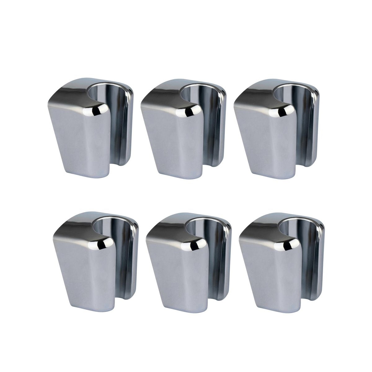 ATCO 6 x Brausehalter Wandbrausehalter Halterung für Handbrause Wandbrause Wandhalterung Chrom