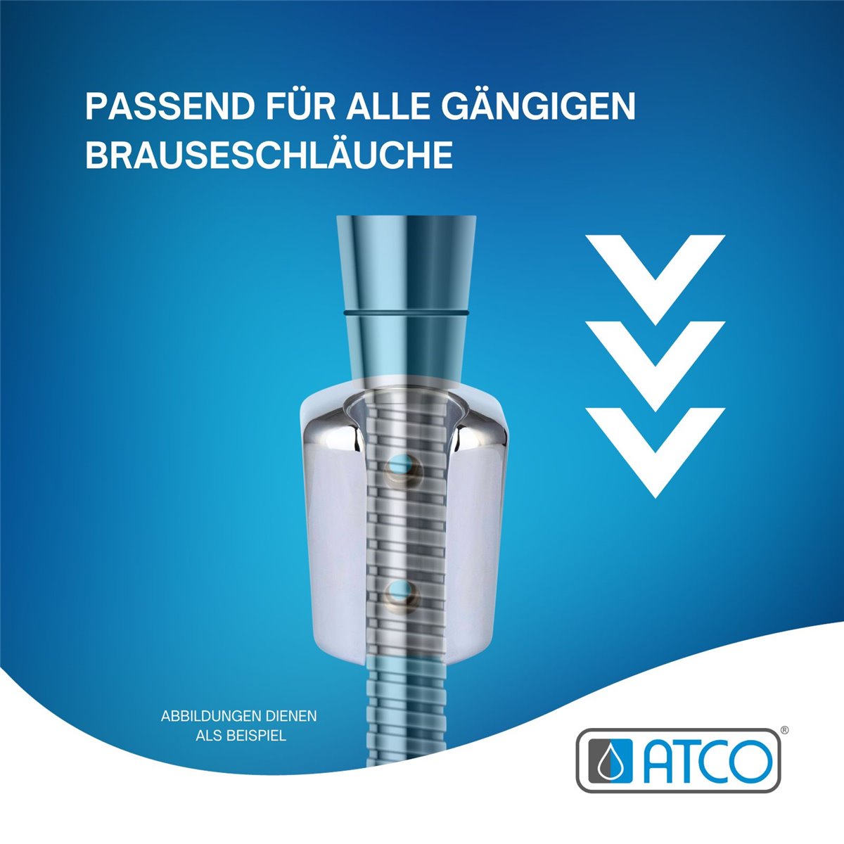 ATCO 6 x Brausehalter Wandbrausehalter Halterung für Handbrause Wandbrause Wandhalterung Chrom