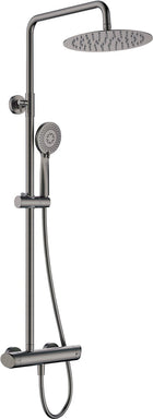 Deante Arnika Duschsystem, mit Duscharmatur Titanium