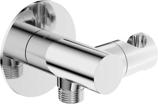 Deante Silia Winkelanschluss, rund, mit Halter für Handbrause Chrom