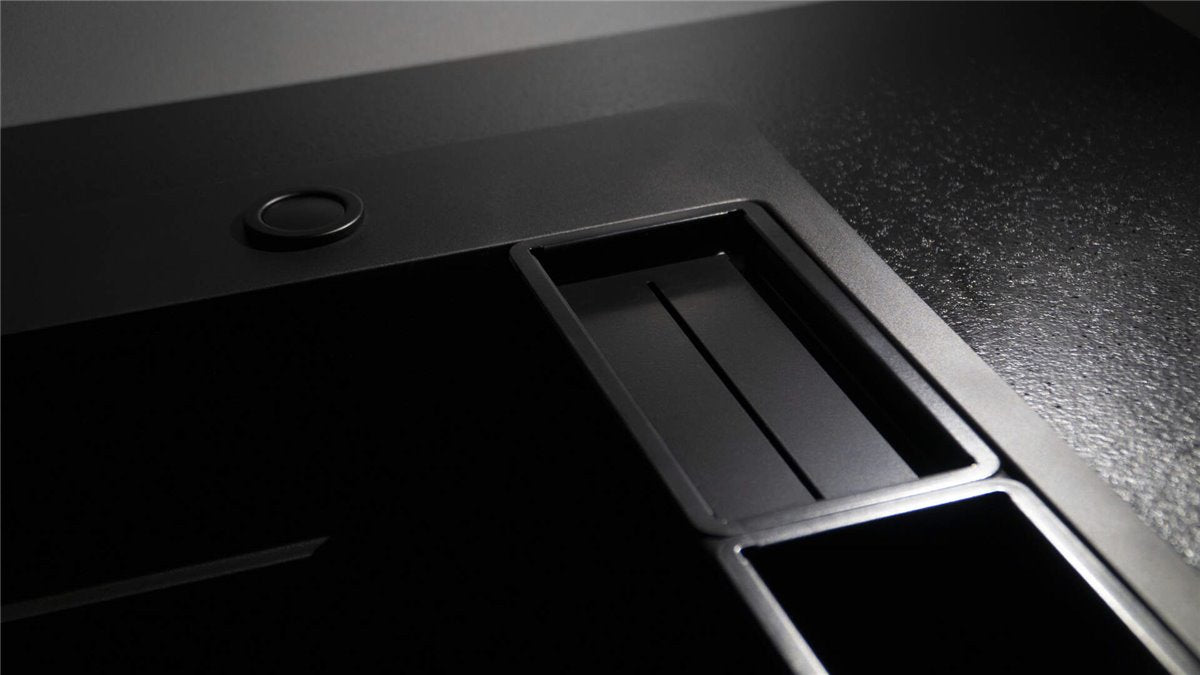 Deante Magnetic Magnetic-Granitspülbecken, 1-Becken Nero