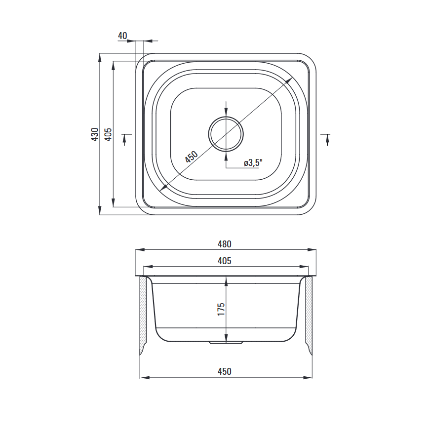 Deante Doppio Stahlspülbecken mit Armatur, 1-Becken Satin