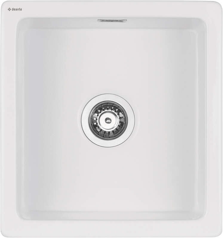 Deante Sabor Keramikspülbecken, 1-Becken bianco