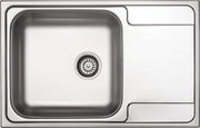 Deante Soul Stahlspülbecken, 1-Becken mit Abtropffläche Satin