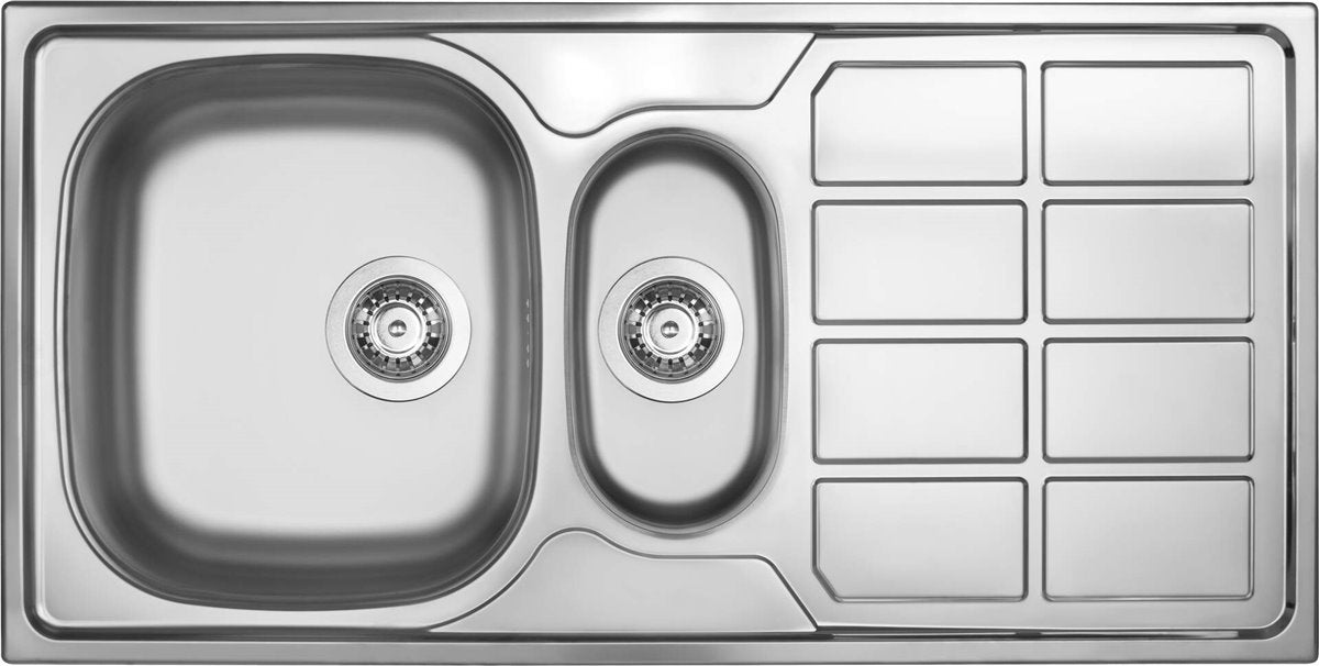 Deante Soul Stahlspülbecken, 1.5-Becken mit Abtropffläche Satin