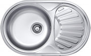 Deante Twist Stahlspülbecken, 1-Becken mit Abtropffläche Dekor