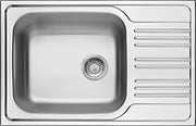 Deante Xylo Stahlspülbecken, 1-Becken mit Abtropffläche Satin
