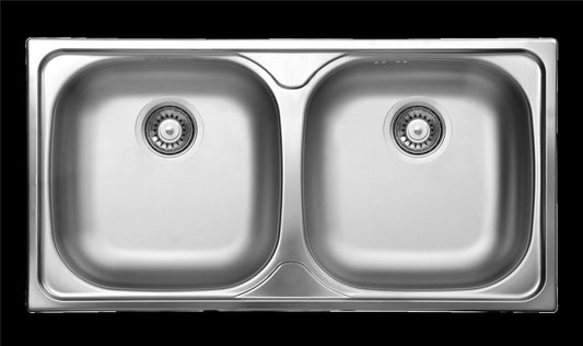 Deante Xylo Stahlspülbecken, 2 - Becken Satin