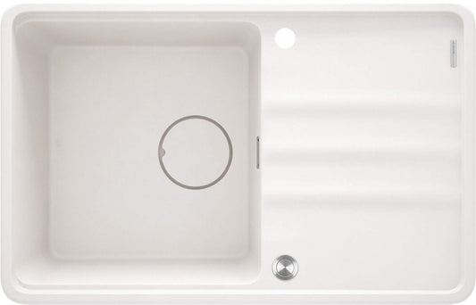 Deante Momi Granitspülbecken, 1-Becken mit Abtropffläche Alabaster