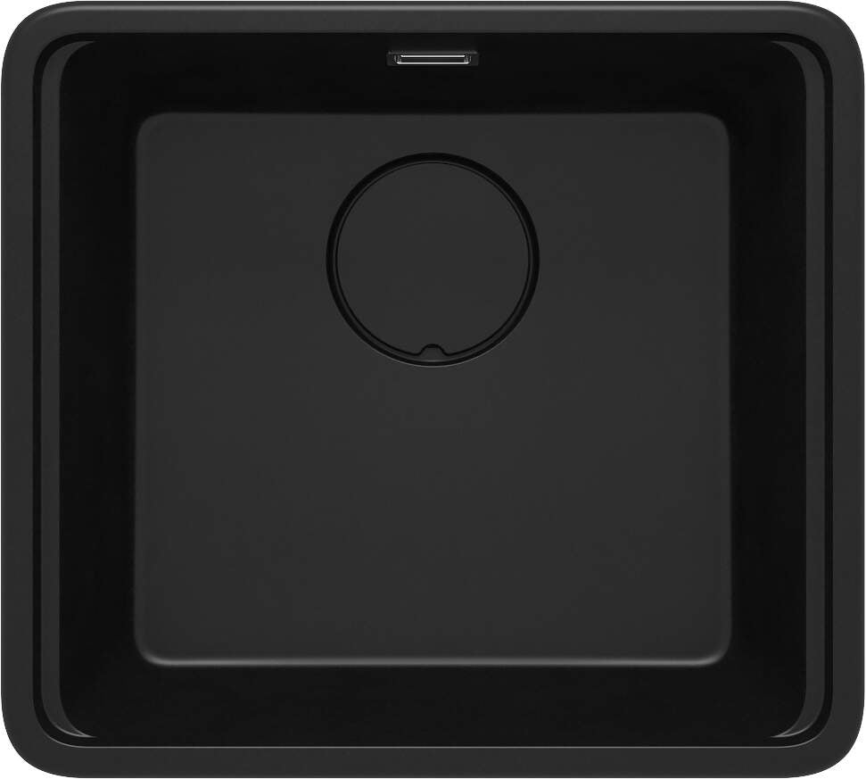 Deante Momi Granitspülbecken, 1-Becken Nero