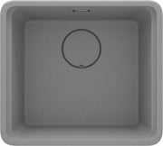 Deante Momi Granitspülbecken, 1-Becken Grau metallic