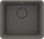 Deante Momi Granitspülbecken, 1-Becken Anthrazit Metallic