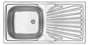 Deante Techno Stahlspülbecken, 1-Becken mit Abtropffläche Satin