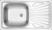 Deante Techno Stahlspülbecken, 1-Becken mit Abtropffläche Dekor