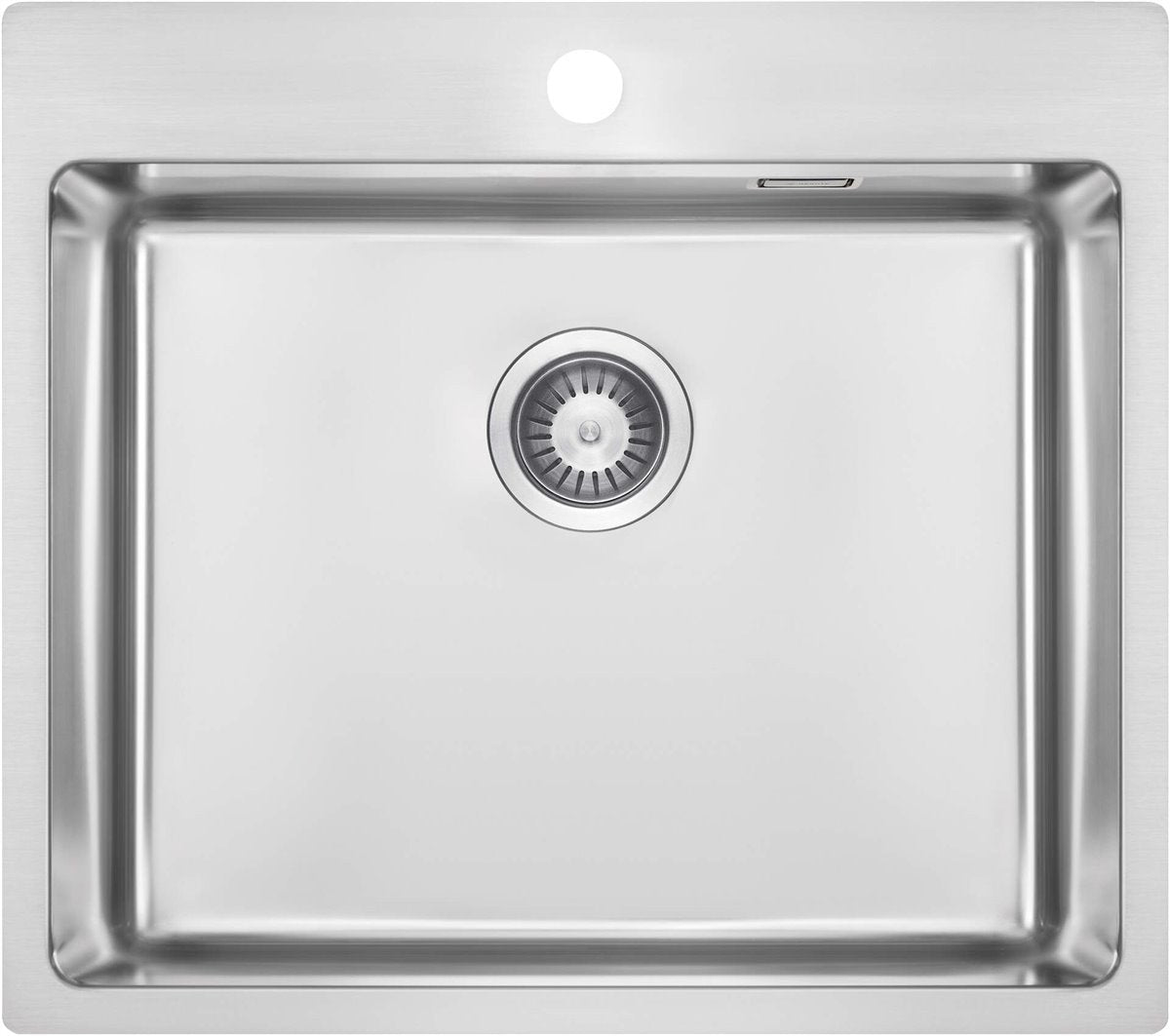 Deante Olfato Stahlspülbecken, 1-Becken Stahl gebürstet