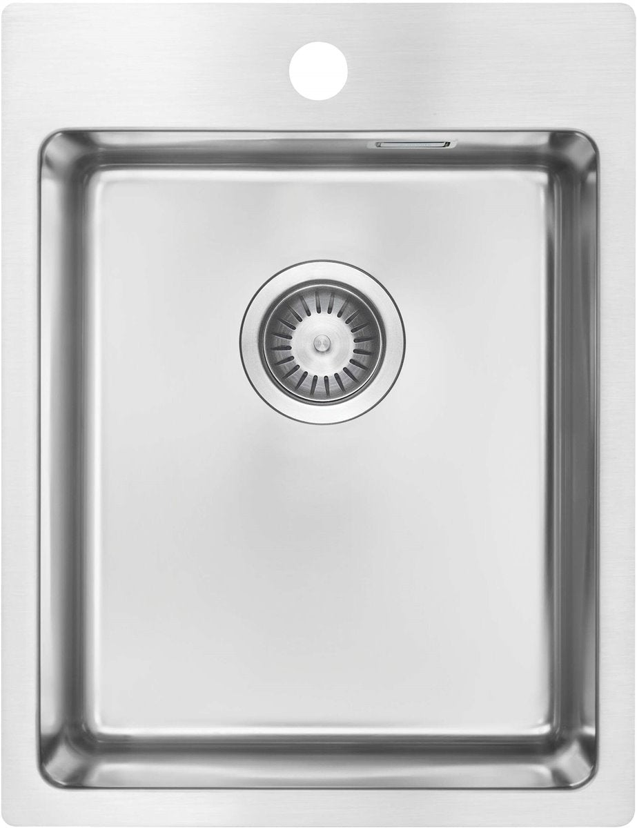 Deante Olfato Stahlspülbecken, 1-Becken Stahl gebürstet