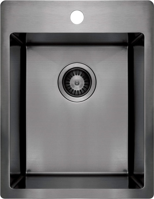 Deante Olfato Precious Stahlspülbecken, 1-Becken Titanium