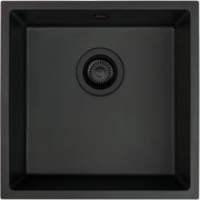Deante Corda Granitspülbecken, 1-Becken, Unterbau Nero