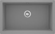 Deante Corda Granitspülbecken, 1-Becken, Unterbau Grau metallic