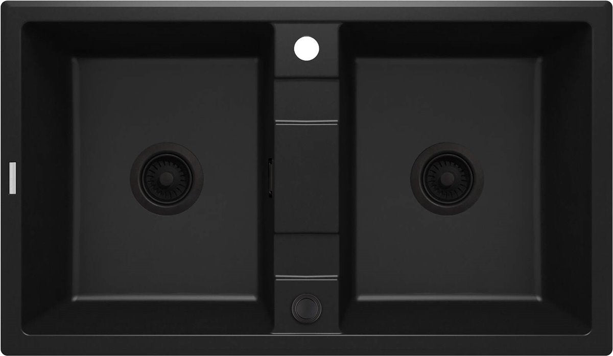 Deante Eridan Granitspülbecken, 2 - Becken Nero