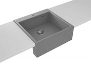 Deante Eridan Granitspülbecken, 1-Becken Grau metallic