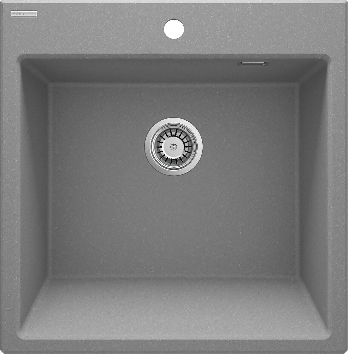 Deante Eridan Granitspülbecken, 1-Becken Grau metallic