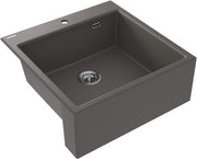 Deante Eridan Granitspülbecken, 1-Becken Anthrazit Metallic