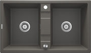 Deante Eridan Granitspülbecken, 2 - Becken Anthrazit metallic