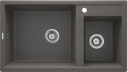 Deante Eridan Granitspülbecken, 2 - Becken Anthrazit Metallic