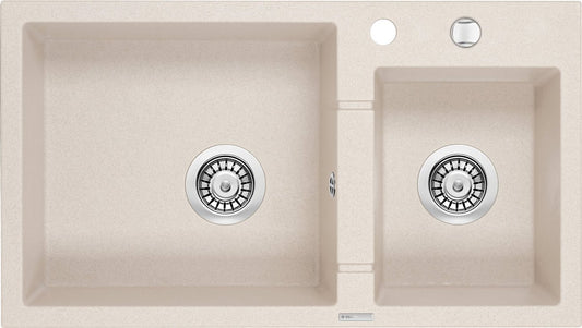 Deante Granitspülbecken, 1.5 Becken beige