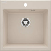 Deante Evora Granitspülbecken, 1-Becken beige