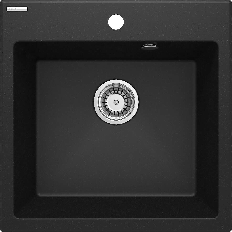 Deante Evora Granitspülbecken, 1-Becken Graphit Metallic