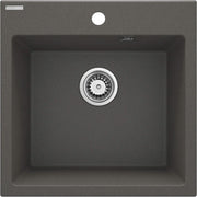 Deante Evora Granitspülbecken, 1-Becken Anthrazit Metallic