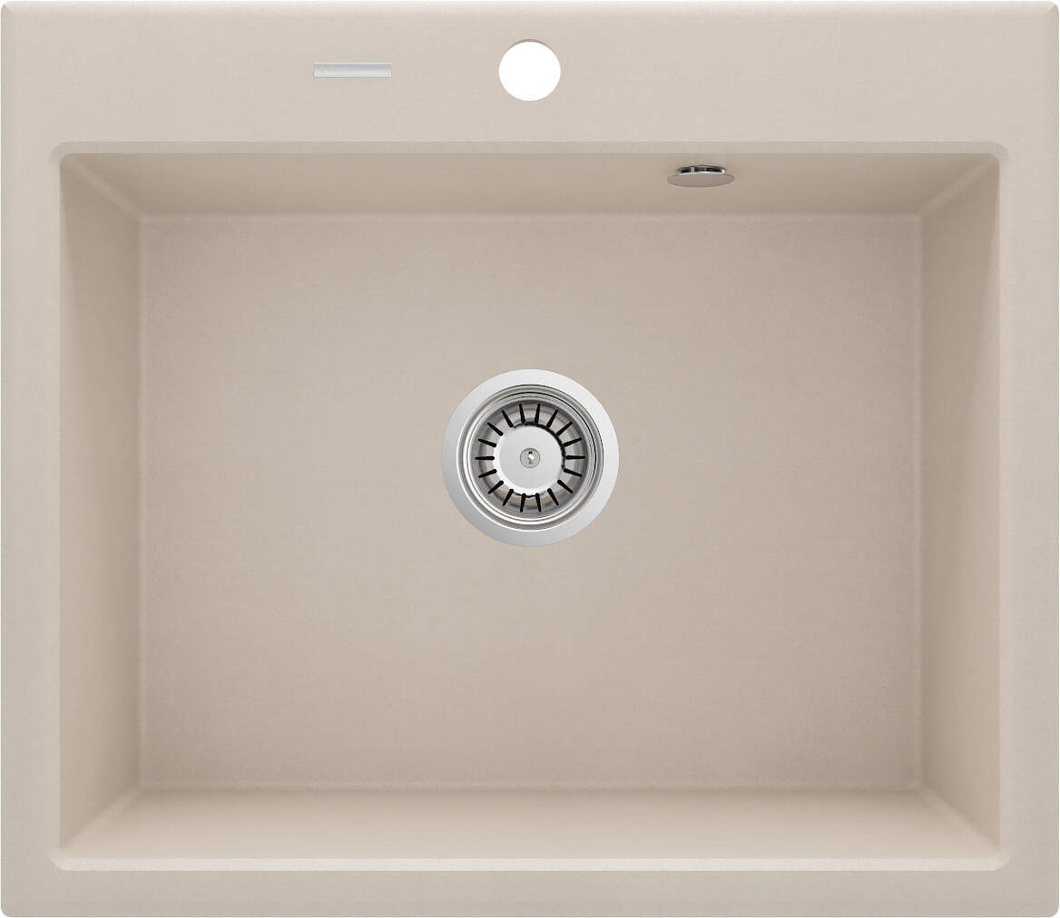 Deante Andante Granitspülbecken, 1-Becken beige