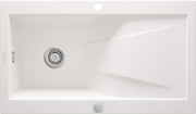 Deante Rapsodia Granitspülbecken, 1-Becken mit Abtropffläche Alabaster