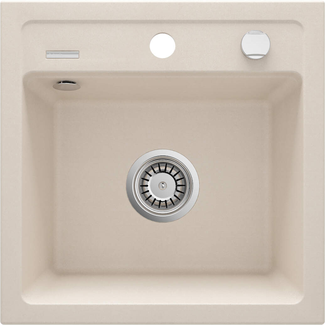 Deante Zorba Granitspülbecken, 1-Becken beige