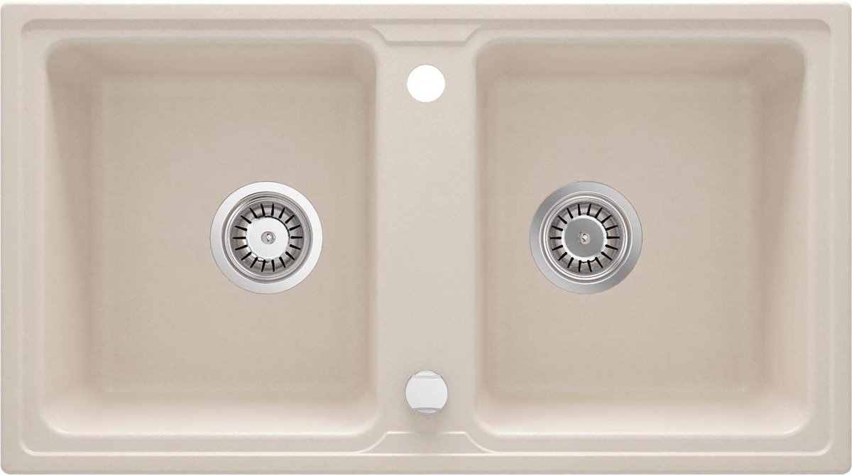 Deante Zorba Granitspülbecken, 2 - Becken beige