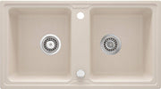 Deante Zorba Granitspülbecken, 2 - Becken beige