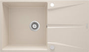 Deante Corio Granitspülbecken, 1-Becken mit Abtropffläche beige