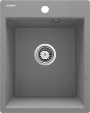 Deante Corio Granitspülbecken, 1-Becken Grau metallic