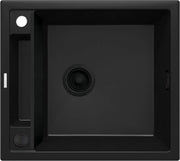 Deante Magnetic Magnetic-Granitspülbecken, 1-Becken Nero