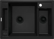 Deante Magnetic Magnetic-Granitspülbecken, 1.5 Becken Nero