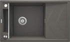 Deante Magnetic Magnetic-Granitspülbecken, 1-Becken mit Abtropffläche Anthrazit metallic