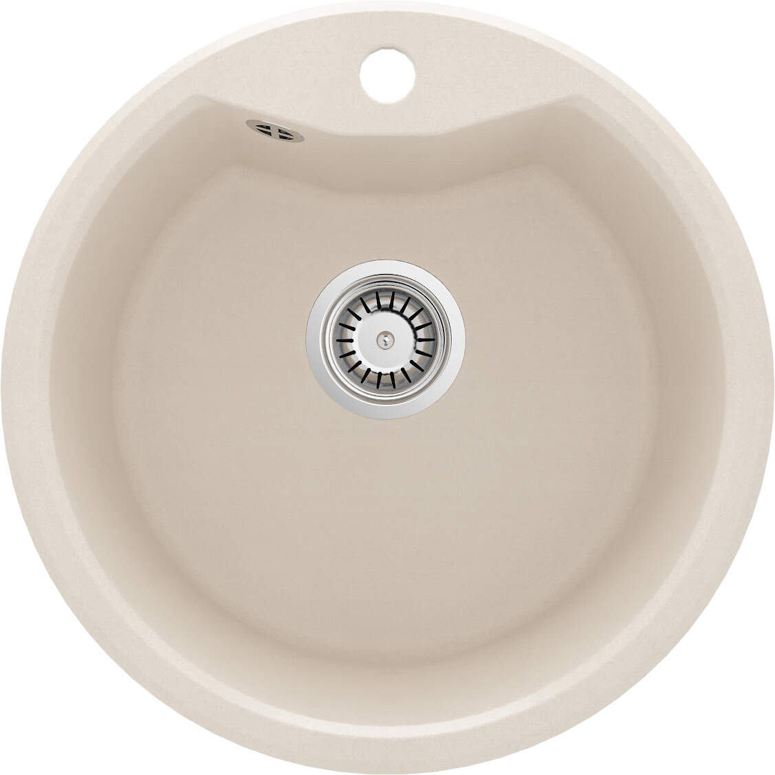 Deante Solis Granitspülbecken, 1-Becken beige