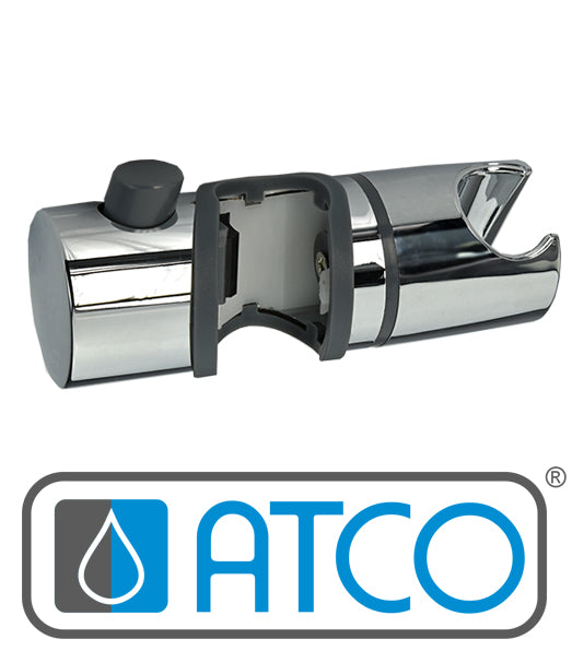 ATCO Wandstange Schieber Gleiter für Brausestange Duschstange Ø 25 mm Chrom