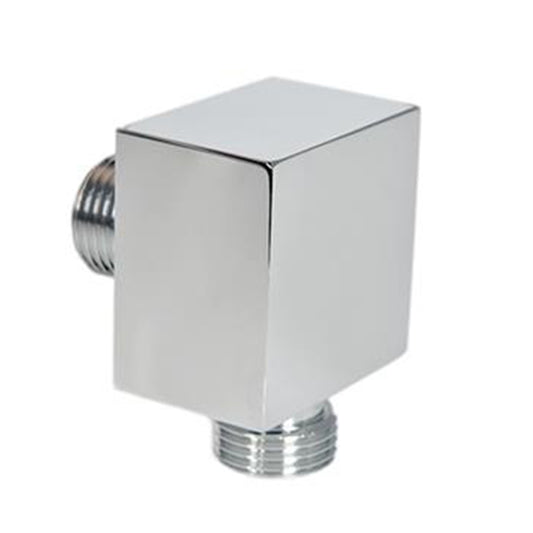 ATCO Wandbogen QUADRO eckig Wandanschlussbogen Wandanschluss Brauseanschluss Bad Dusche Messing Chrom