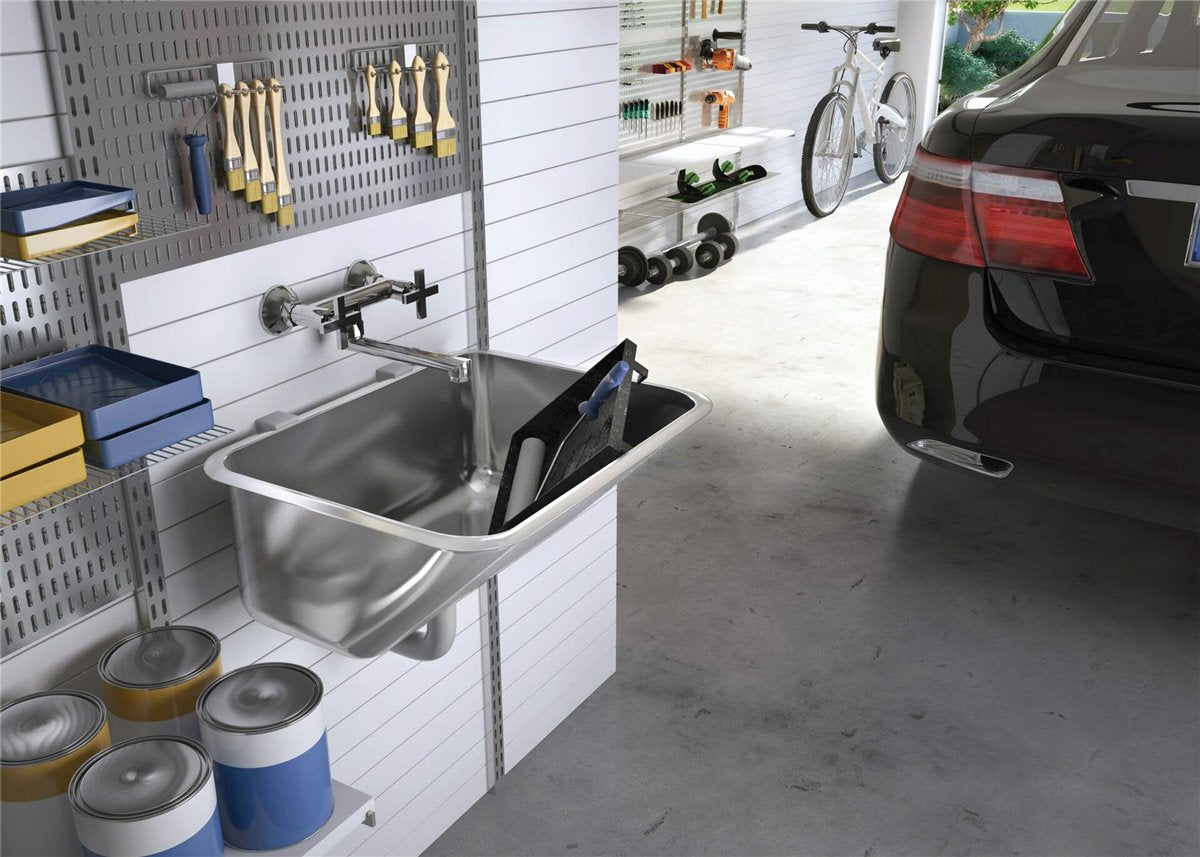 Deante Spülbecken, 1-Becken - Einbau- oder Wandmontage Satin