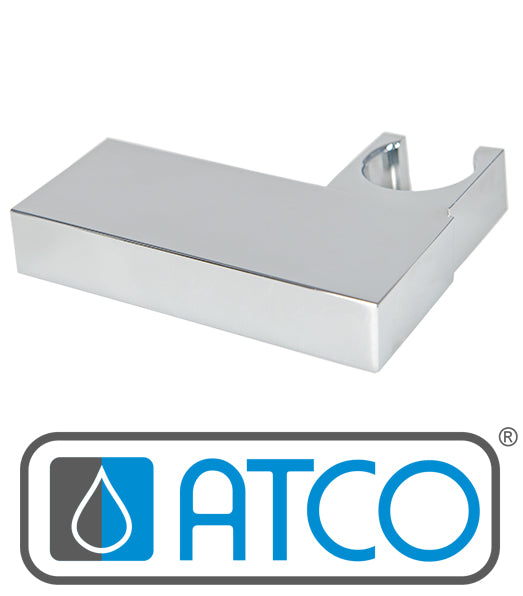 ATCO Design Wandhalter Brausehalter Wandhalter flache Ausführung Wand-Halterung Messing Chrom